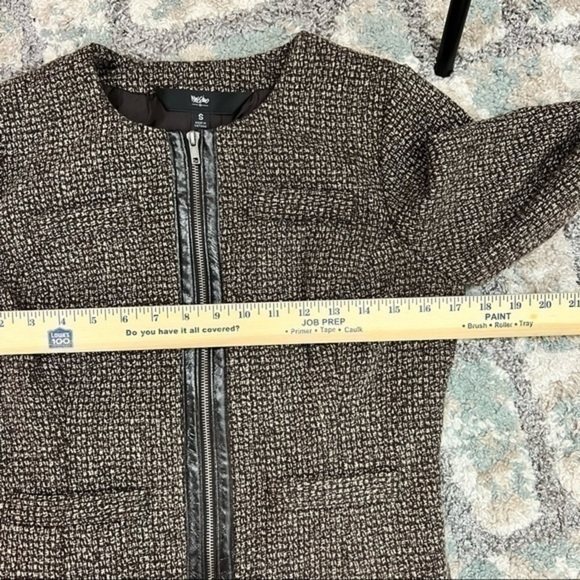 Mossimo Blazer Jacket womens brown full zip size small - Picture 6 of 9